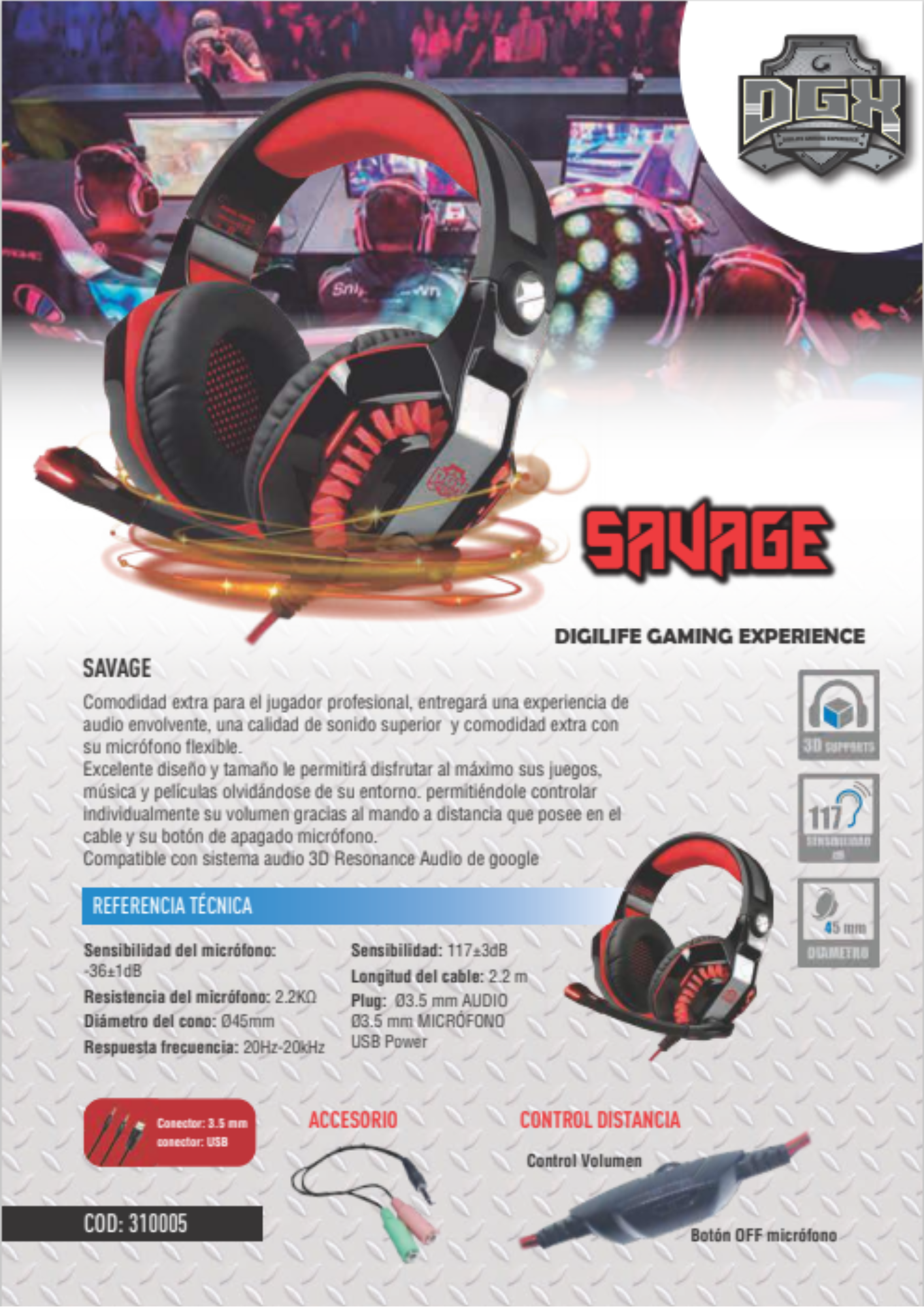 Audífono DGX savage