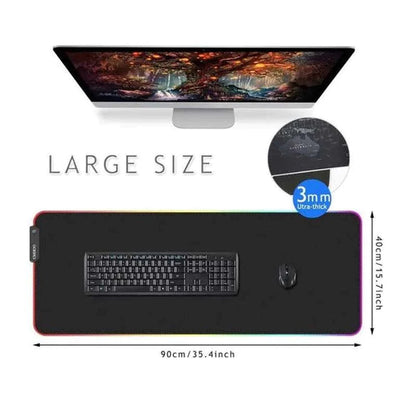 Mousepad RGB negro 90x40cm