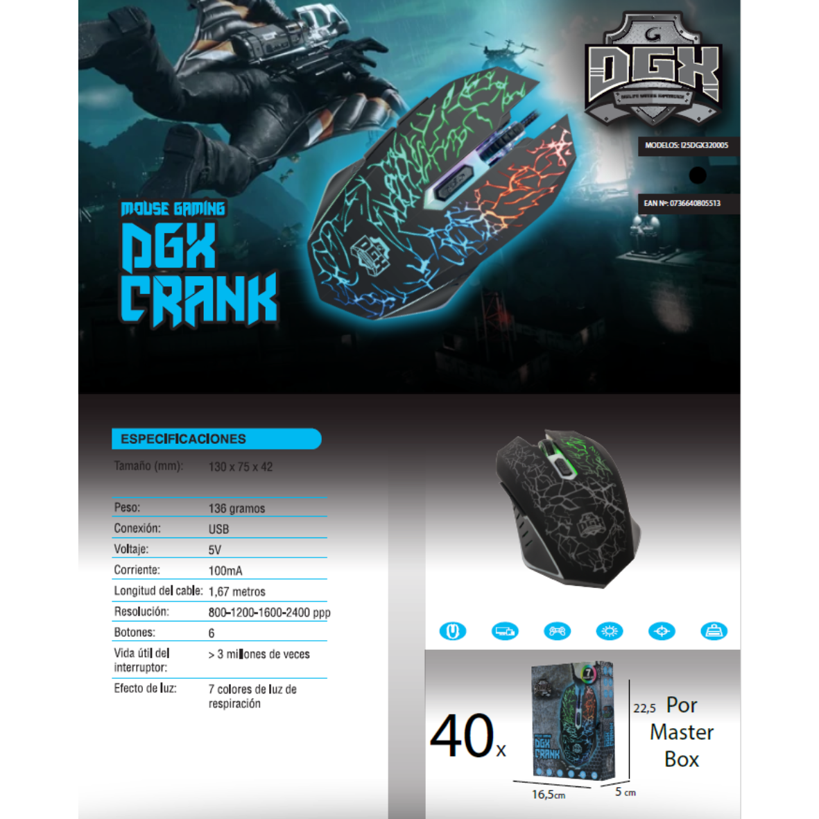 Mouse DGX crank